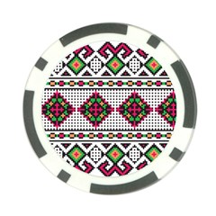 Ukrainian Folk Seamless Pattern Ethnic Ornament Border Element Traditional Poker Chip Card Guard (10 Pack) by Grandong