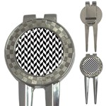 Black And White Pattern 3-in-1 Golf Divots Front