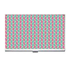 Yellow Blue Pattern Business Card Holder by ytdream