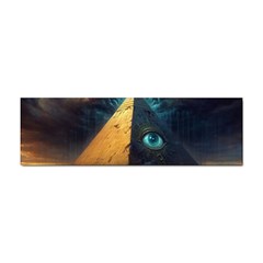 Mystic Blue Pyramid Art Sticker (bumper) by ExtraAwesomeSauce