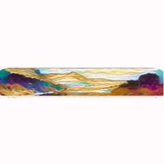 Vibrant Sunset Over Serene Lake Small Bar Mat by ExtraAwesomeSauce
