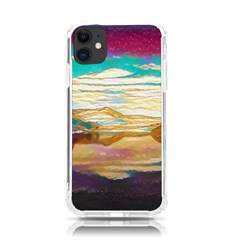 Vibrant Sunset Over Serene Lake Iphone 11 Tpu Uv Print Case by ExtraAwesomeSauce