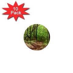 Peaceful Green Forest Walk 1  Mini Magnet (10 Pack)  by ExtraAwesomeSauce