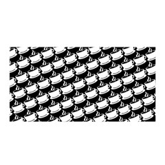 Stylish Coffee Cup Pattern Satin Wrap 35  X 70  by ExtraAwesomeSauce