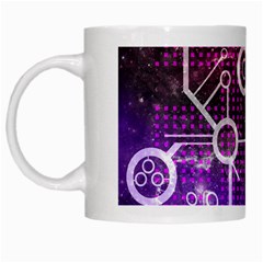 Cosmic Network Geometric Art White Mug by ExtraAwesomeSauce