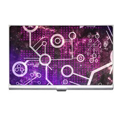 Cosmic Network Geometric Art Business Card Holder by ExtraAwesomeSauce