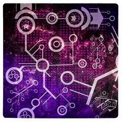 Cosmic Network Geometric Art Uv Print Square Tile Coaster  by ExtraAwesomeSauce