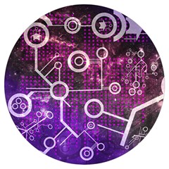 Cosmic Network Geometric Art Round Trivet by ExtraAwesomeSauce