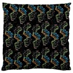 Multicolored DNA Strand Art Large Cushion Case (Two Sides) Front