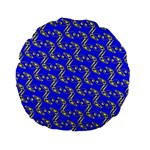 Eye of Horus Pattern Standard 15  Premium Flano Round Cushions Back