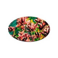 Abstract Floral Artwork Sticker Oval (100 Pack) by ExtraAwesomeSauce