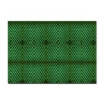 Green Diamond Grid Pattern Sticker A4 (10 pack) Front