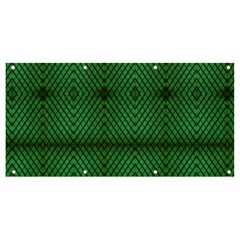 Green Diamond Grid Pattern Banner And Sign 8  X 4  by ExtraAwesomeSauce