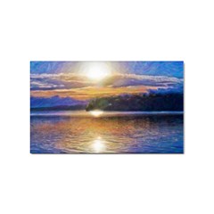 Serene Sunset Over Water Sticker (rectangular) by ExtraAwesomeSauce