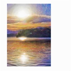 Serene Sunset Over Water Large Garden Flag (two Sides) by ExtraAwesomeSauce