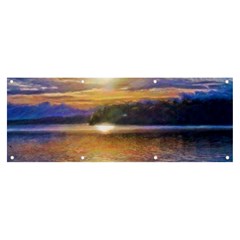 Serene Sunset Over Water Banner And Sign 8  X 3  by ExtraAwesomeSauce