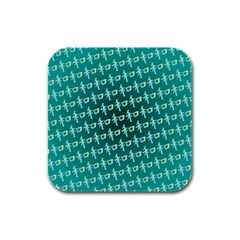 Peaceful Japanese Kanji Design Rubber Square Coaster (4 Pack) by ExtraAwesomeSauce