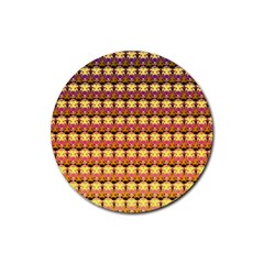 Gradient Lion Head Pattern Rubber Round Coaster (4 Pack) by ExtraAwesomeSauce