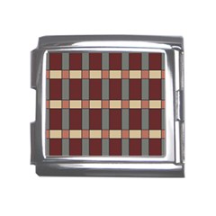 Modern Art Geometric Pattern In Red Hues Mega Link Italian Charm (18mm) by ExtraAwesomeSauce