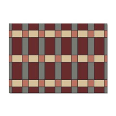 Modern Art Geometric Pattern In Red Hues Sticker A4 (10 Pack) by ExtraAwesomeSauce