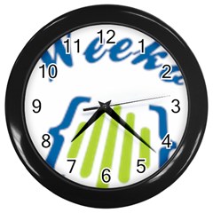 Weeko Wall Clock (black) by bego
