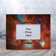 Enchanted Nebula Pentagram Art White Tabletop Photo Frame 4 x6  by ExtraAwesomeSauce