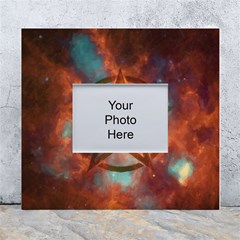 Enchanted Nebula Pentagram Art White Wall Photo Frame 5  X 7  by ExtraAwesomeSauce