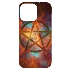 Enchanted Nebula Pentagram Art Iphone 14 Pro Max Black Uv Print Case by ExtraAwesomeSauce
