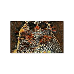 Cats Are Cooler Cat In Glasses Sticker (rectangular) by ConteMonfrey