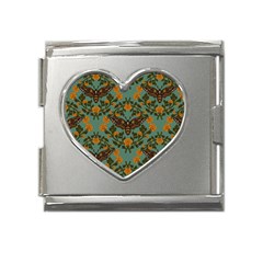 Day Of The Death Moth Mega Link Heart Italian Charm (18mm) by GeekLover
