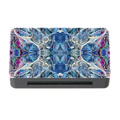 Blue Pour Blend  Memory Card Reader With Cf by kaleidomarblingart