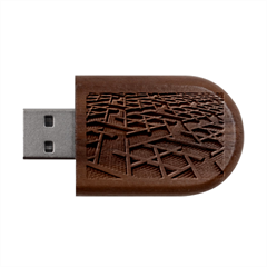 0118 F Expression Of Structure Large Wood Oval Usb Flash Drive by geonetique