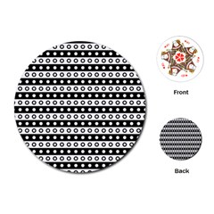 Black And White Circles Pattern Playing Cards Single Design (round) by ytdream