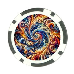 Colorful Motion Abstract Art Poker Chip Card Guard (10 Pack) by ExtraAwesomeSauce