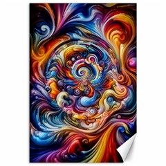 Dynamic Color Vortex Canvas 24  X 36  by ExtraAwesomeSauce