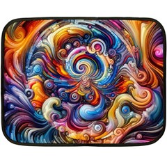 Dynamic Color Vortex Two Sides Fleece Blanket (mini) by ExtraAwesomeSauce