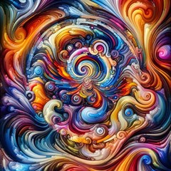 Dynamic Color Vortex Play Mat (square) by ExtraAwesomeSauce
