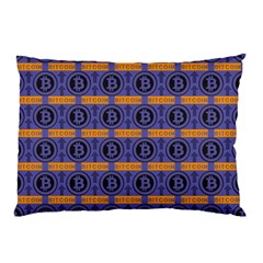 Bitcoin Logo Pattern Pillow Case (two Sides) by ExtraAwesomeSauce