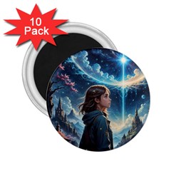 Enchanting Fantasy Night Sky Scene 2 25  Magnets (10 Pack)  by ExtraAwesomeSauce
