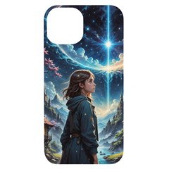 Enchanting Fantasy Night Sky Scene Iphone 14 Black Uv Print Case by ExtraAwesomeSauce