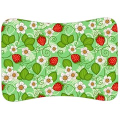 Strawberries Pattern Seamless Velour Seat Head Rest Cushion by Posterlux