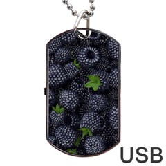 Blackberry Fruit, Fruit Dog Tag Usb Flash (two Sides) by kyorashop23