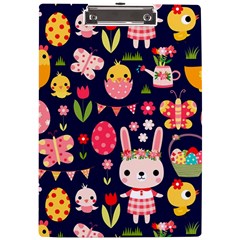 Bunny - Easter Pattern A4 Acrylic Clipboard by kyorashop23