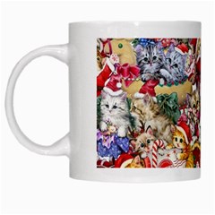 Pattern Kitten Christmas White Mug by Bedest