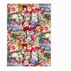 Pattern Kitten Christmas Large Garden Flag (two Sides) by Bedest