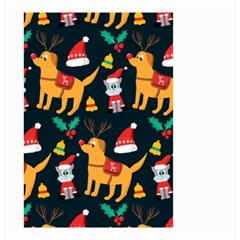 Funny Christmas Pattern Background Small Garden Flag (two Sides) by Ket1n9