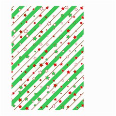 Christmas Paper Stars Pattern Texture Background Colorful Colors Seamless Small Garden Flag (two Sides) by Ket1n9