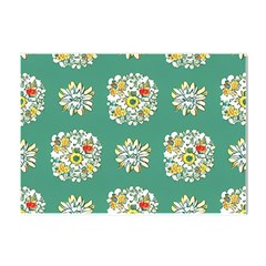 Retro 1960s Flowers Pattern 2 Crystal Sticker (a4) by violetheavensky