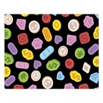 Ecstasy pills pattern Two Sides Premium Plush Fleece Blanket (Large) 80 x60  Blanket Front
