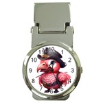 Kawaii Pink Parrot Pirate Money Clip Watches Front